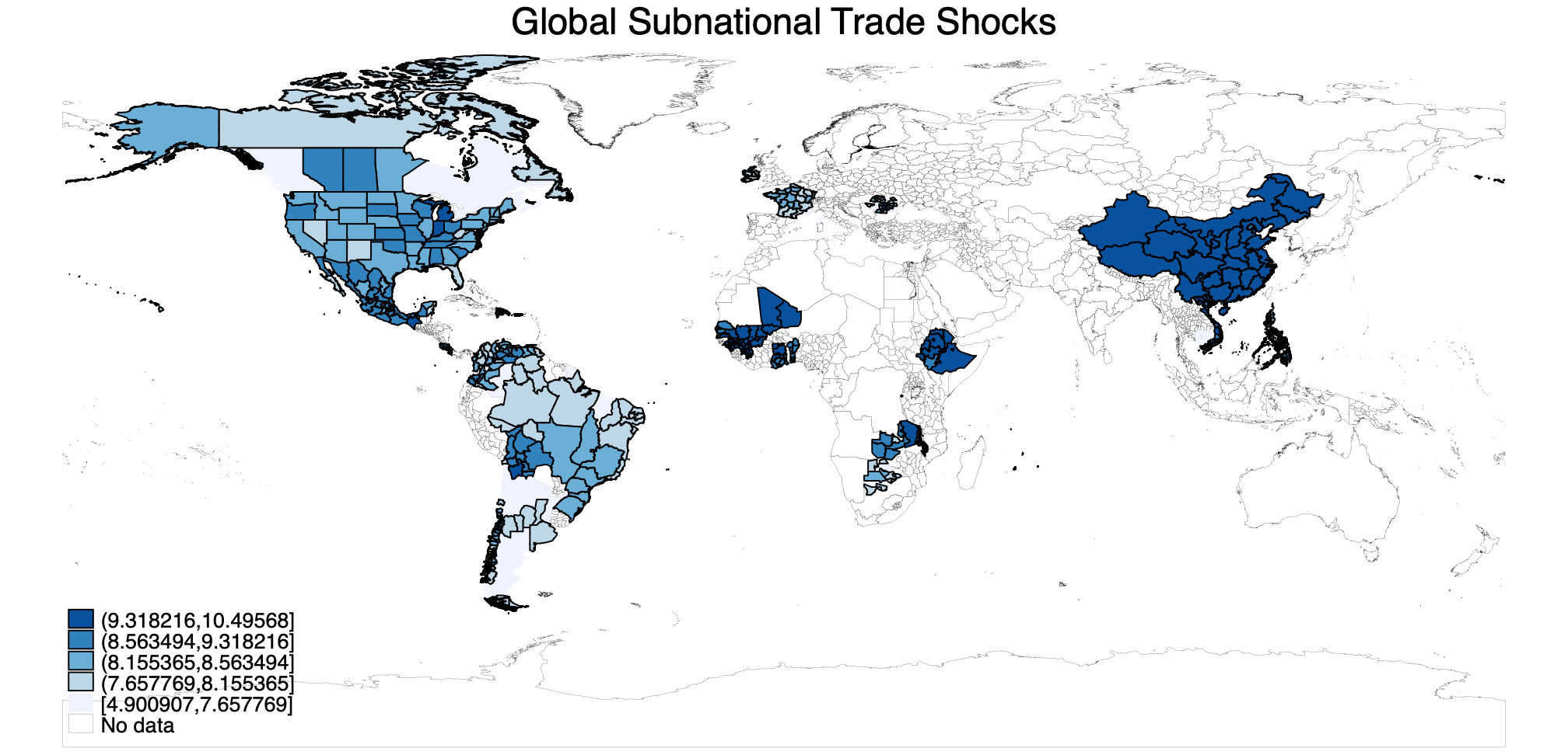 Map of global trade shocks